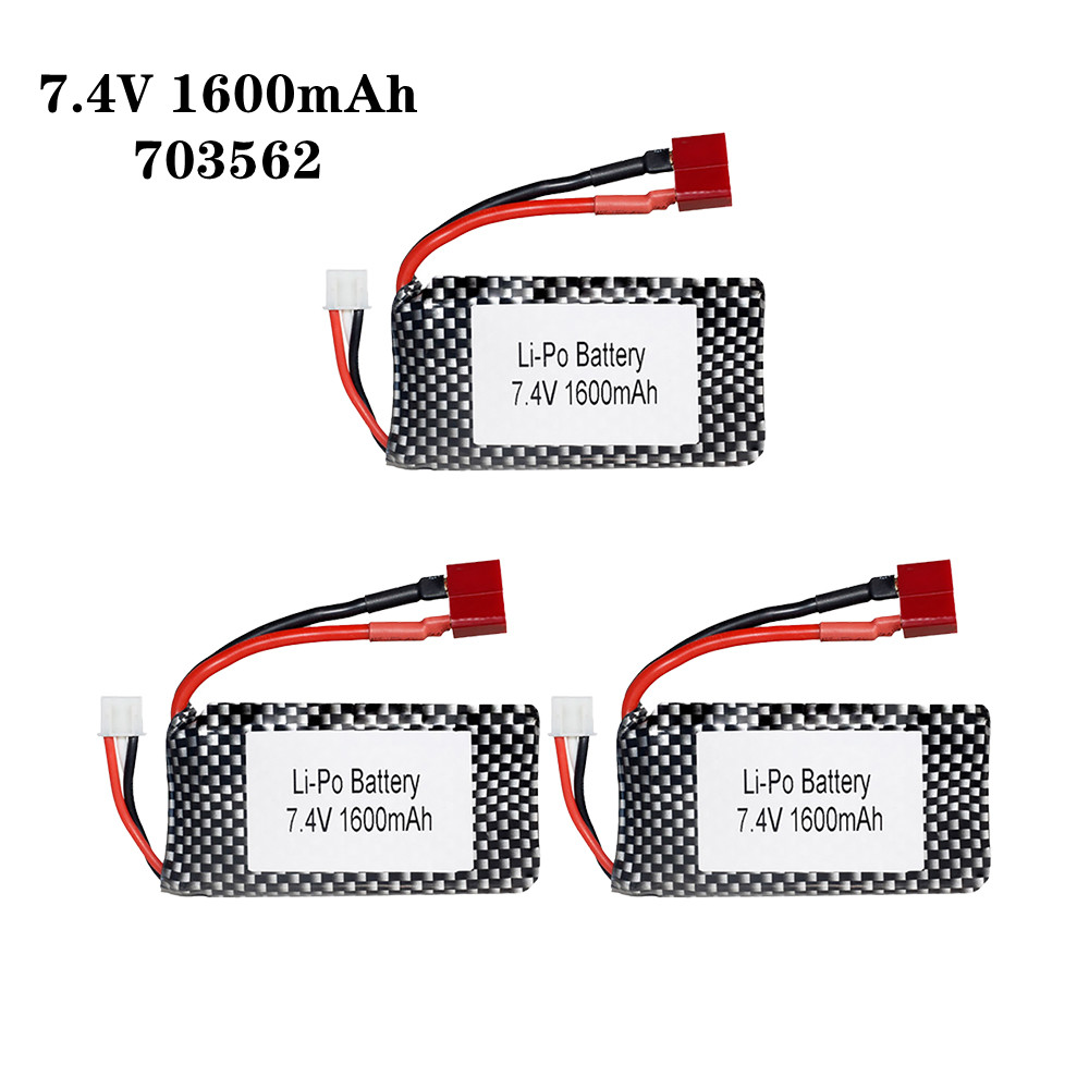 Rc Hobby Vehicles - 1/2/3pcs/Lot 7.4v 1600mah 703562 25C Lipo