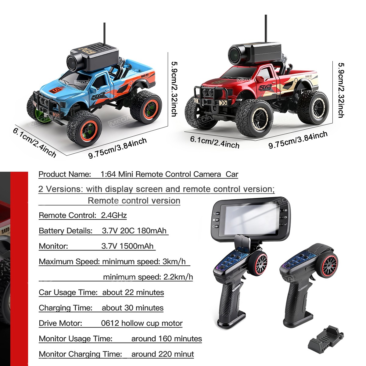 Wltoys 6407 1/64 FPV First Per - Rc Hobby Grade Cars 评论和价格
