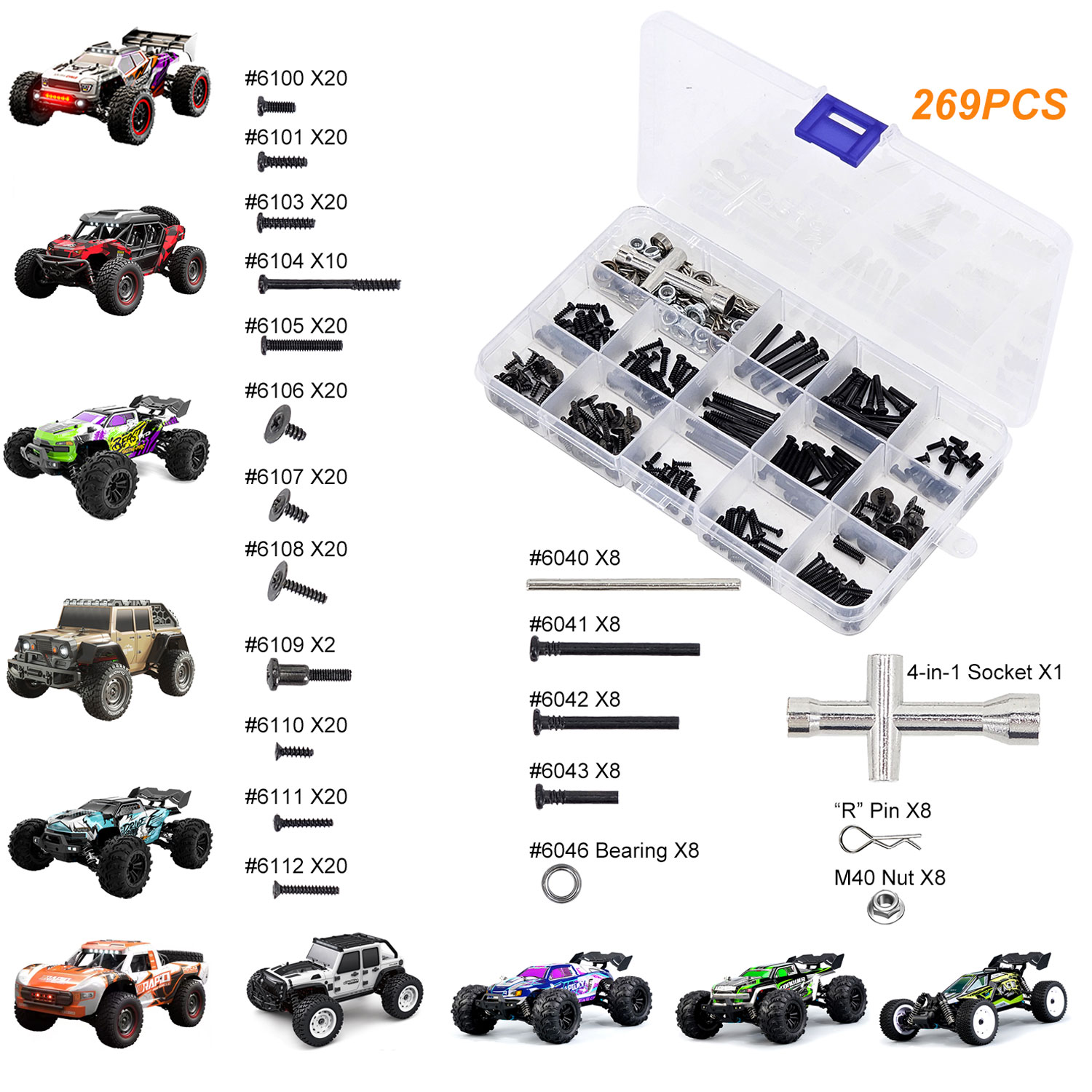 SCY 269-Piece RC Car Tool Kit  - Rc Hobby Nut 评论和价格